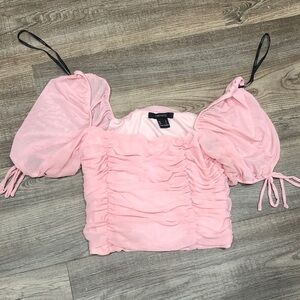 Forever 21 Pink Ruched Blouse